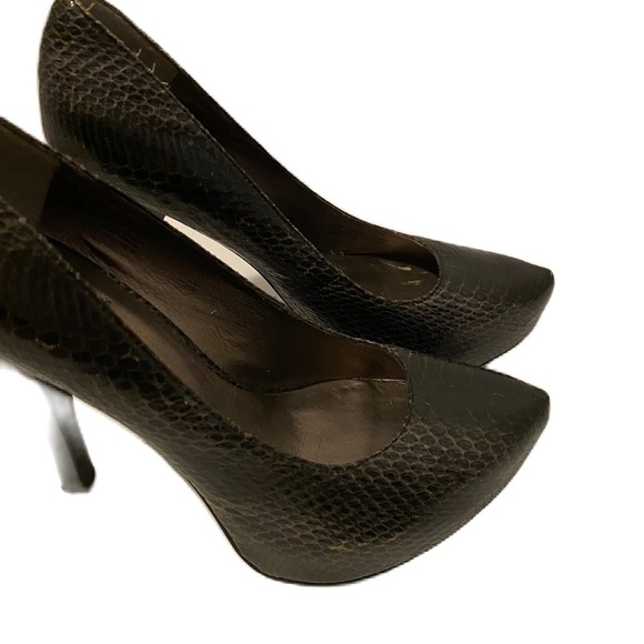 Carlos Santana Faux Snakeskin Platform Pumps Size 10 - Picture 7 of 11